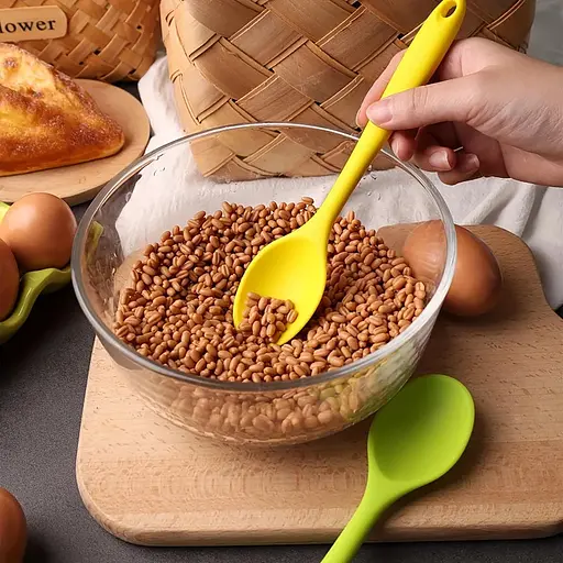 Силиконовая ложка кухонная термостойкая нейлоновая 20.5 см, Kitchen Master Фиолетовый 87413 - фото 6