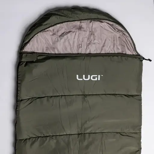 Спальний мішок Lugi з капюшоном хакі 210 x 70 см (LU-010) - фото 2