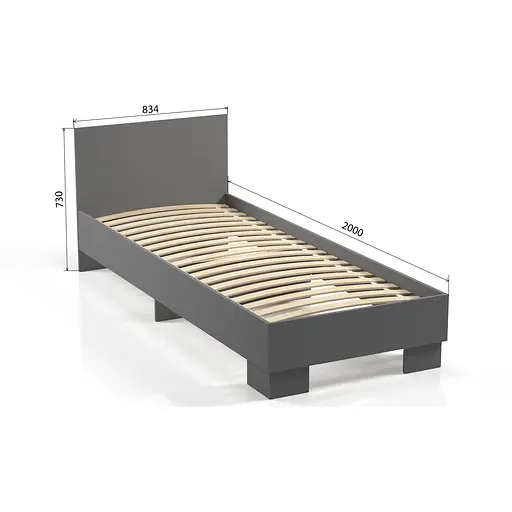 Кровать Orange-Line Тина 80 Серый графит - фото 2