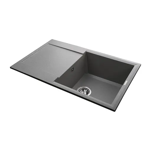 Гранітна мийка Globus Lux Komo сiрий камiнь 790x500мм-А0005 000011387, Сірий - фото 3