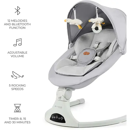 Кресло-качели Kinderkraft Tulsy Gray (KBTULS00GRY0000) - фото 4