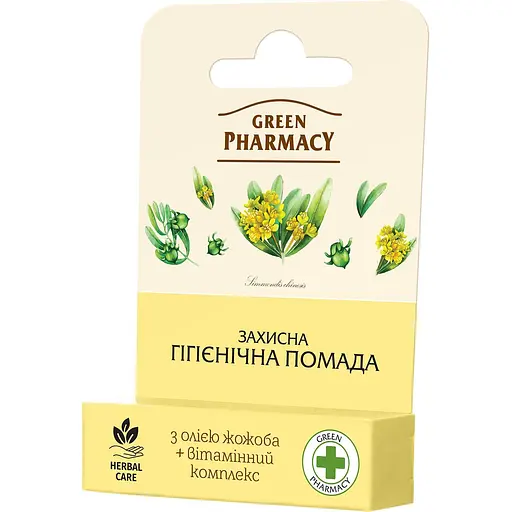 Захисна гігієнічна помада Зелена Аптека з олією жожоба 3,6 г