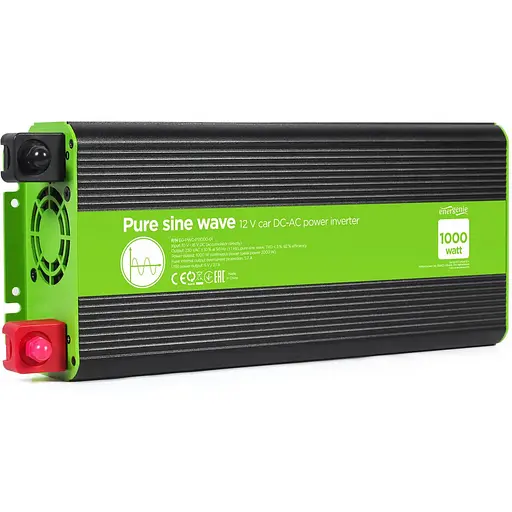 Автомобильный инвертор постоянного тока EnerGenie EG-PWC-PS1000-01 с чистой синусоидой 12 в 1000 Вт - фото 1