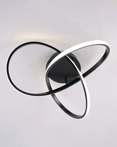 Люстра Goldlux 329684 Oskar Big LED 1x30W 4000K 4000Lm IP20 чорна - фото 2