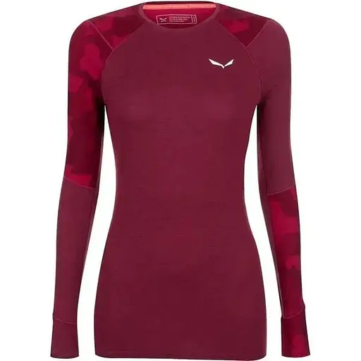 Термокофта Salewa Cristallo L/S Wms L Бордовий (1054-013.012.0594)