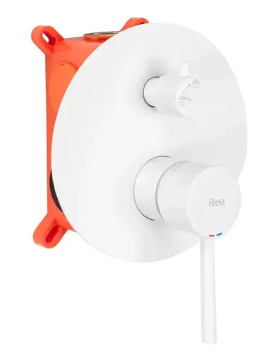 Душова система прихованого монтажу Rea Lungo + Box з виливом white matt REA-P6611, Білий матовий - фото 5