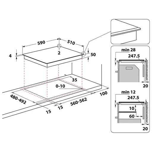 Варочная поверхность Whirlpool WSQ2760BF с автоматическими функциями - фото 4
