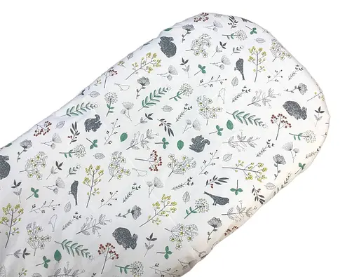 Простынь хлопковая Moontime в коляску "Листочки" - фото 1