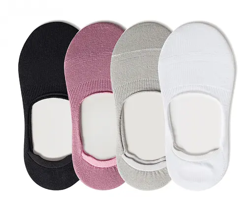 Набор 4 паров бесшовных дышащих следов с силиконом ORGANIC cotton JILL ANTONY 35-37 women's - фото 1