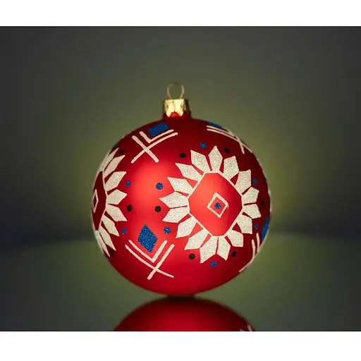 Набір ялинкових прикрас Різдвяні історії Код нації: Луганщина 3 кулі скло (4820001107227) - фото 3