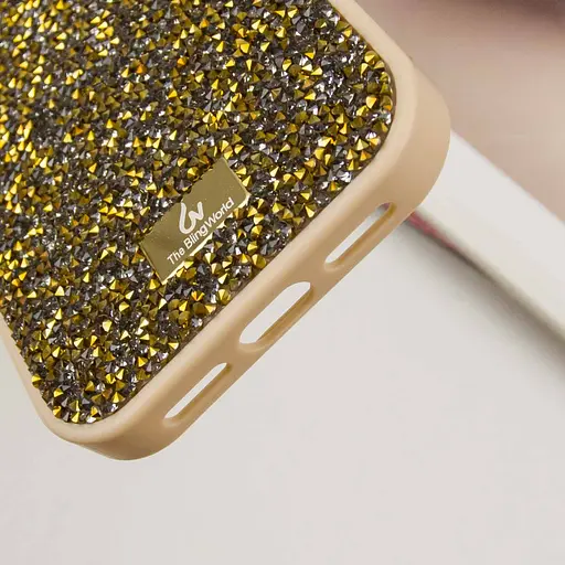 Чехол TPU Bling World Rock Diamond для Apple iPhone 14 Pro 6.1 Золотой - фото 6
