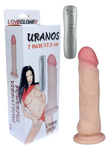 Вібратор B - Series Real Uranos 7", 21 см (тілесний) - фото 5