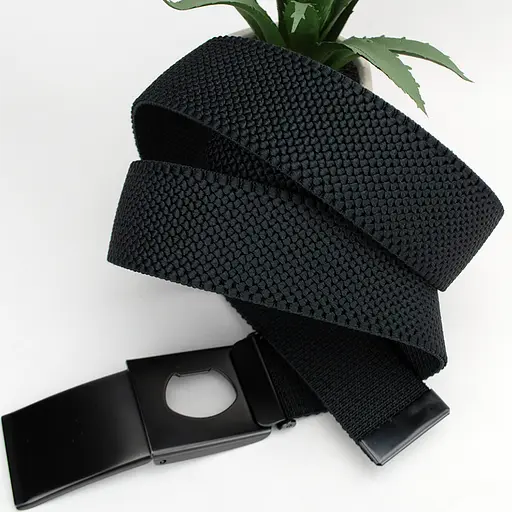 Ремінь-гумка чоловічий на затиску PS-40023 (115 см) чорний плетений - фото 6