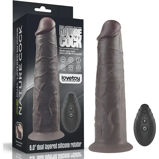 Вібратор Lovetoy Dual-Layered Silicone Nature Cock 8.0'' 20.5 см (чорний)