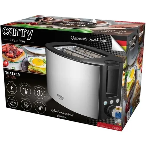 Тостер Camry CR 3215 2 ломтика - фото 5