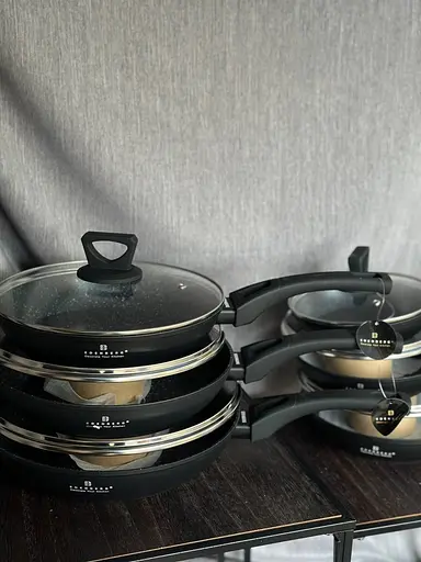 Антипригарная алюминиевая сковорода с крышкой Edenberg EB-7455 ⌀ 26см 2,2л 3-х шаровое мраморное покрытие - фото 4