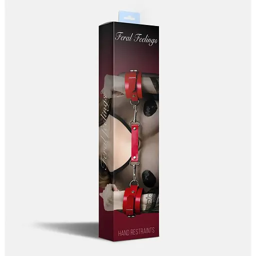 Наручники Feral Feelings - Hand RestRaints, натуральная кожа, красные - фото 2