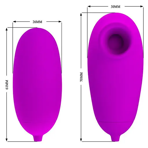 Вібратор з вакуумним стимулятором клітора Pretty Love Suction Vibro Bullets рожевий - фото 9