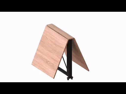 Стіл-книга трансформер Оріон 2 Ferrum-decor 750x1520x730 Чорний метал ДСП Біле 16 мм (FRD-104583) - фото 8