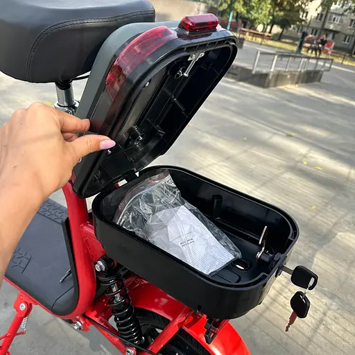 Электросамокат EVOBIKE Zen U12 MAX 2025 года красный | электросамокат с тремя фарами, корзинкой и багажником - фото 10