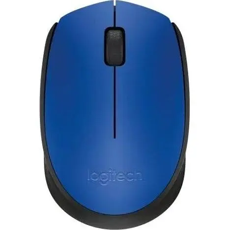 Мышь беспроводная Logitech M171, Blue/Black, USB (2.4 GHz), 1000 dpi, 3 кнопки, 1xAA (910-004640) - фото 1