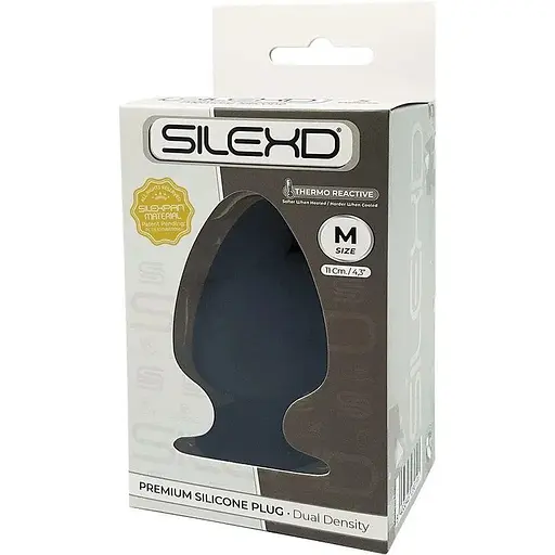 Анальна пробка SilexD (Model 1 size M) двошаровий силікон + Silexpan діаметр 6.2 см - фото 3