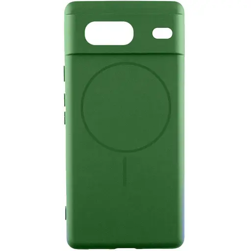 Чехол Silicone Cover Lakshmi Full Camera (AA) with MagFit для Google Pixel 7 Зеленый / Dark green