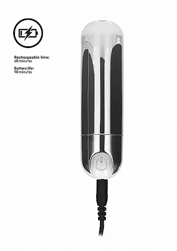 Міні-вібратор Shots Be Good Tonight Bullet 7.7 см (срібло) - фото 7