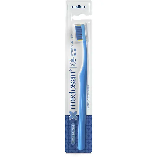 Зубна щітка Medosan SmileCare Medium Blue