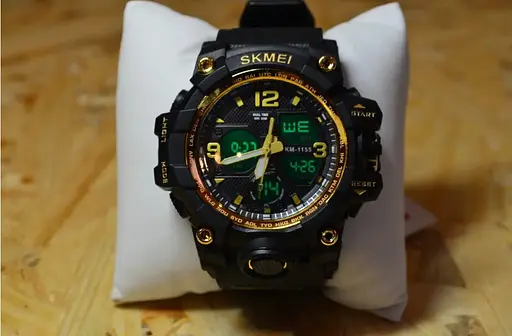 Чоловічий годинник Skmei Hamlet 1155 Чорний з золотим - фото 7
