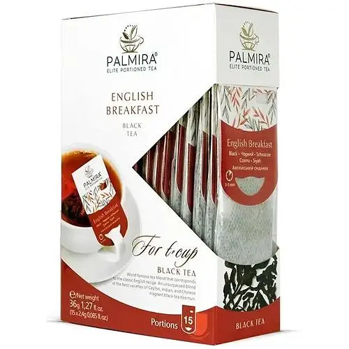 Чай чорний Palmira Англійський сніданок на чашку упаковка 15 шт - фото 1