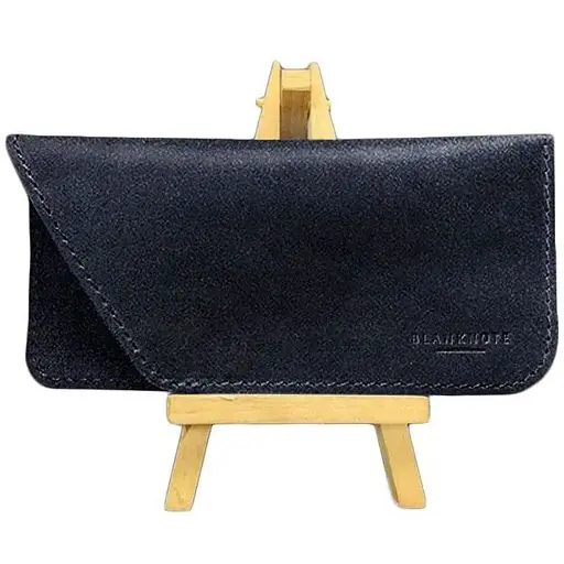 Кожаный чехол для очков BlankNote Краст Темно-синий  - фото 1