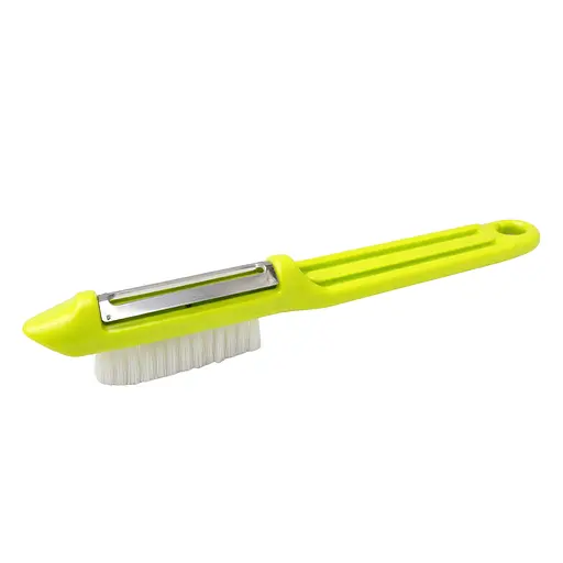 Ніж економка овочечистка для тонкого чищення овочів і фруктів зі щіткою 88319 - фото 1