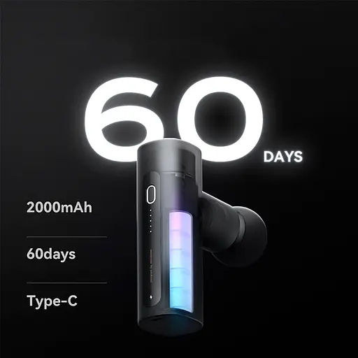 Ударний масажер для тіла Xiaomi Wolonow Massage Gun Lite (FGMN-R-35) Black - фото 3