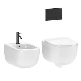 Змішувач для біде Paffoni Light без донного клапана black matt LIG131NO, Чорний матовий - фото 2