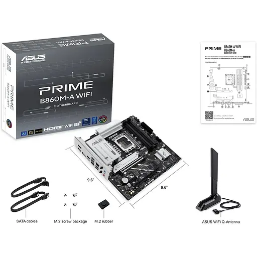 Материнська плата Asus Prime B860M-A WIFI s1851 B860 4xDDR5 M.2 DP HDMI Wi-Fi BT mATX - фото 2