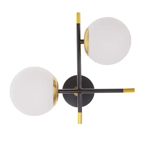 Стильное Бра Brille на 2 лампочки BR-01 474W/2 E27 AB/BK - фото 6