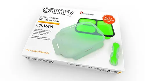 Трехкамерный силиконовый Ланч бокс Camry CR 6698 - фото 6
