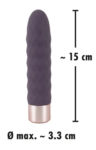 Міні вібратор Elegant Series Orion Diamond Vibe 15 см фіолетовий - фото 6