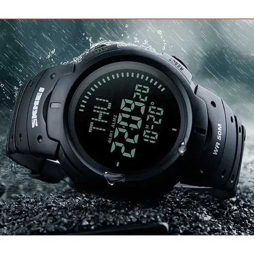 Чоловічий годинник з компасом Skmei 1231 чорні - фото 2