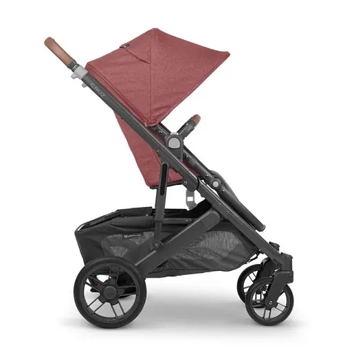 Прогулочная коляска Uppababy Cruz V2 - Lucy + люлька Uppababy Carrycot Lucy Rosewood Melange с карбоновым каркасом - фото 3