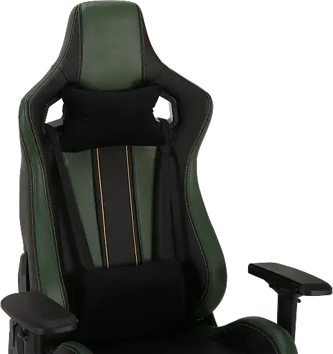 Геймерское кресло GT Racer черное с темно-зеленым (X-0715 Black/Dark Green) - фото 6