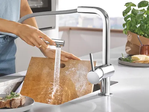 Змішувач для мийки Grohe Minta з висувною лійкою Хром 30412 - фото 5