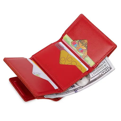 Женское кожаное портмоне Grande Pelle 7.5х10х1.5 см acs0018777 - фото 5