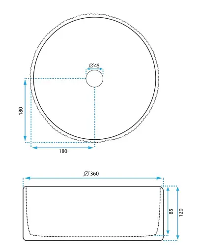 Умивальник Rea Selina white накладний REA-U6945, Білий - фото 2