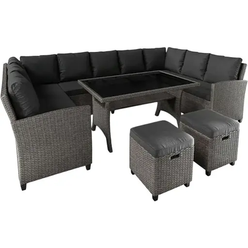 Набор садовой мебели Di Volio Livorno Серый/Графитный