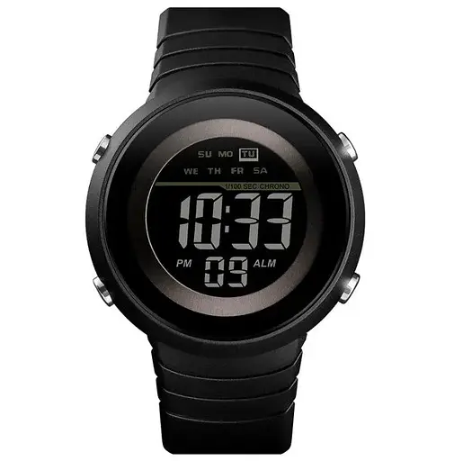 Мужские наручные спортивные часы Skmei 1497 (Черные с черным)