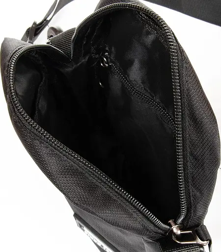 Невелика чоловіча сумка через плече чорна Lanpad sum0028757 - фото 6