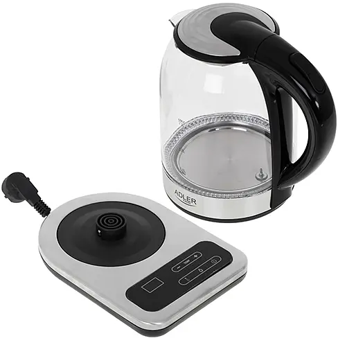 Электрочайник Стеклянный 1.7 л Adler AD 1293 с регулировкой температуры - фото 3