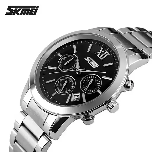 Чоловічий наручний годинник Skmei Tandem 9097 Чорний - фото 2